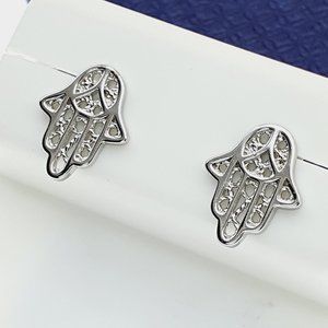 925 Sterling Silver CZ Stud Earrings for Women/Girl, US925P1012